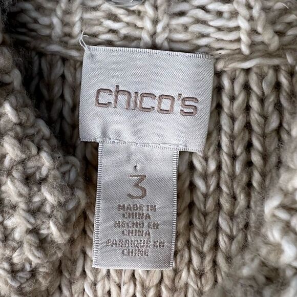 Chico’s Tan Neutral Boho Fringe Fran Vest W/ Waist Belt Size XL - Picture 7 of 9